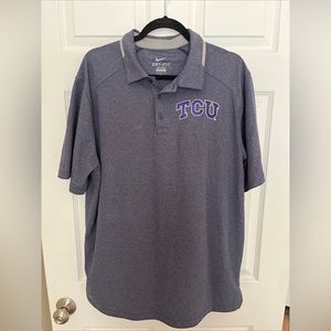 Men’s Nike TCU Horned Frogs Polo Shirt Size Large Texas